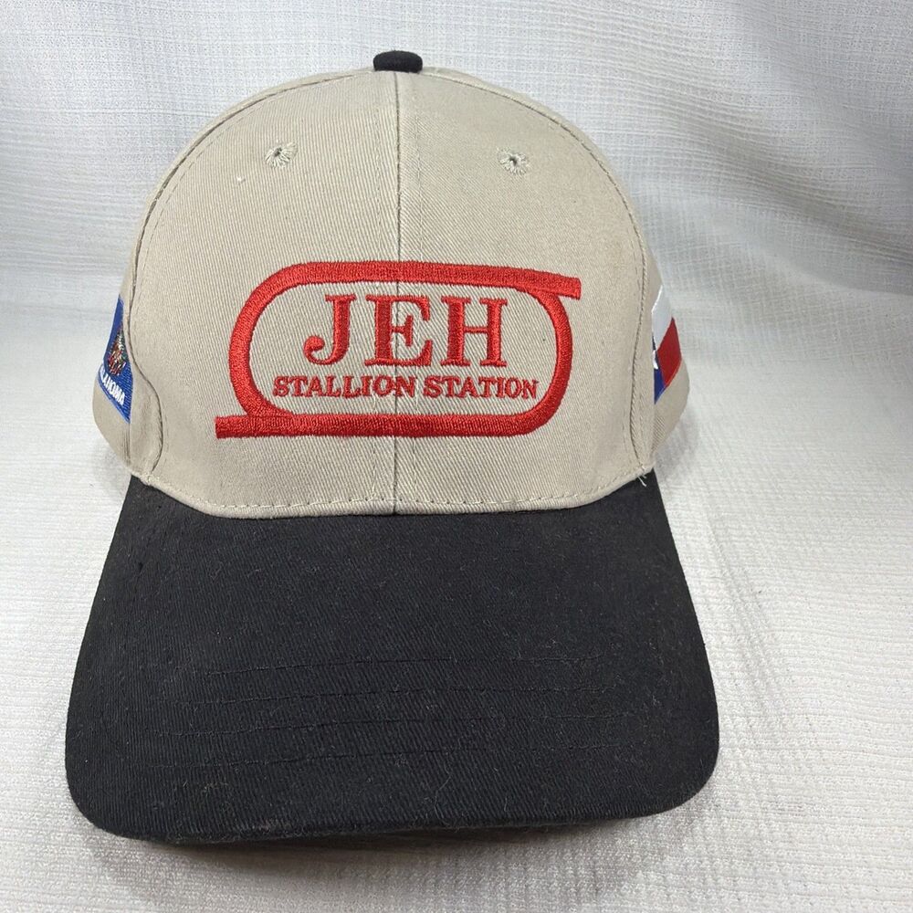 Vintage JEH Stallion Station Promo Strapback Hat - TX, OK, & NM Flags